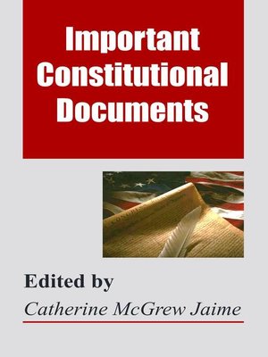 cover image of Important Constitutional Documents